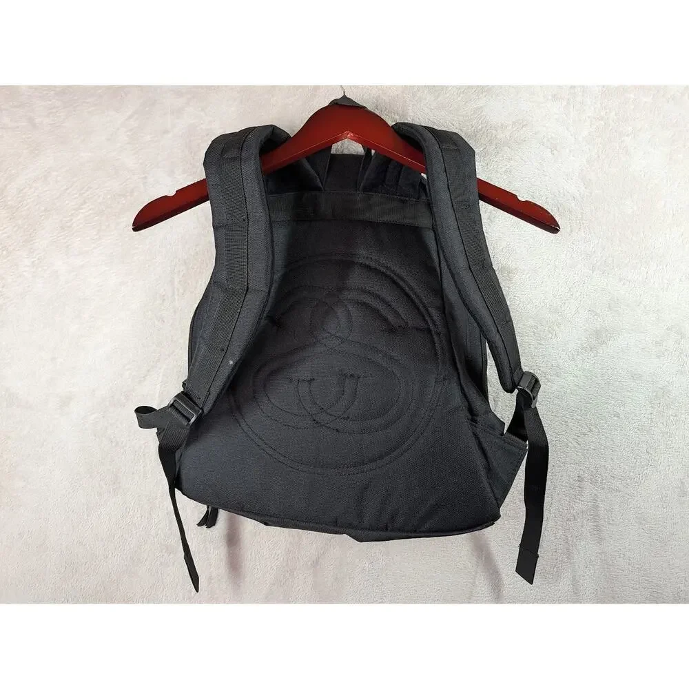 90s Y2K Vintage Stussy Black Backpack Clam Shell Skatewear Skate Unique - Picture 5 of 12